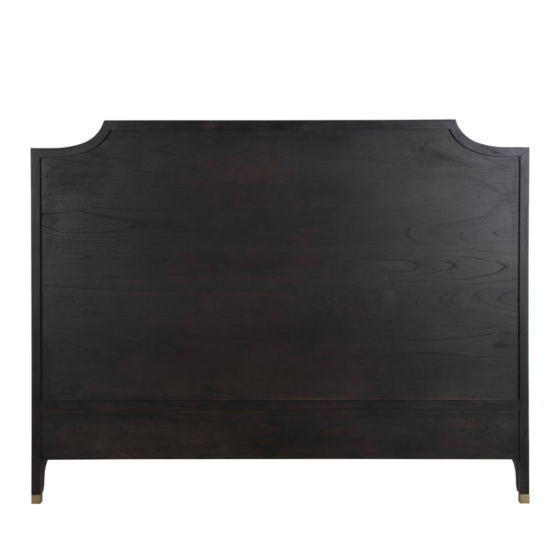 Alexandra Bed - Dark, King, Cerused Forest Black/Stained Gold