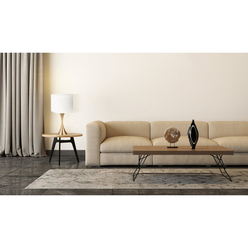 Adavia 1 Light Table Lamp With Gold Finish And White Shade