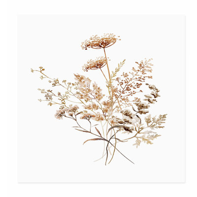 «Floral Watercolor Floral Bouquet Farmhouse», reproduction d'art non encadrée