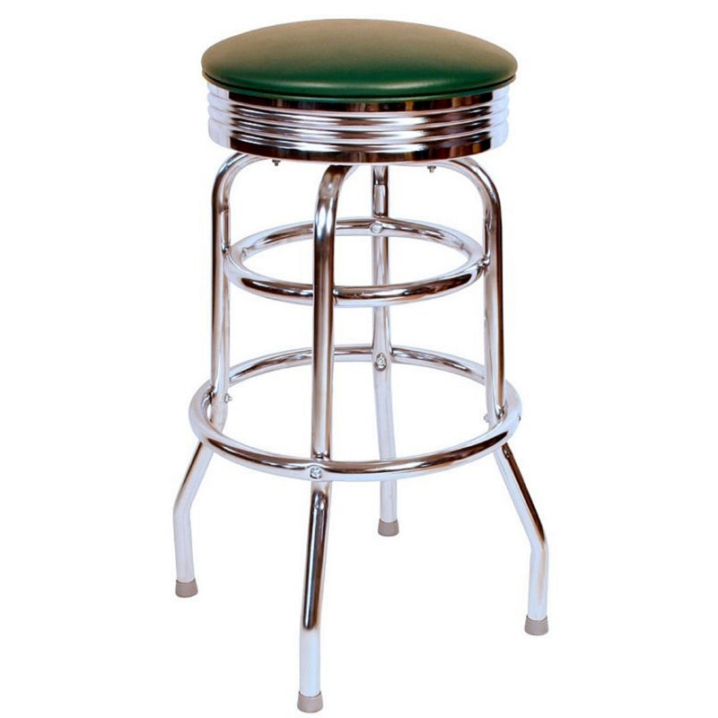 Tabouret de bar rotatif 30 po Retro Home, Vert
