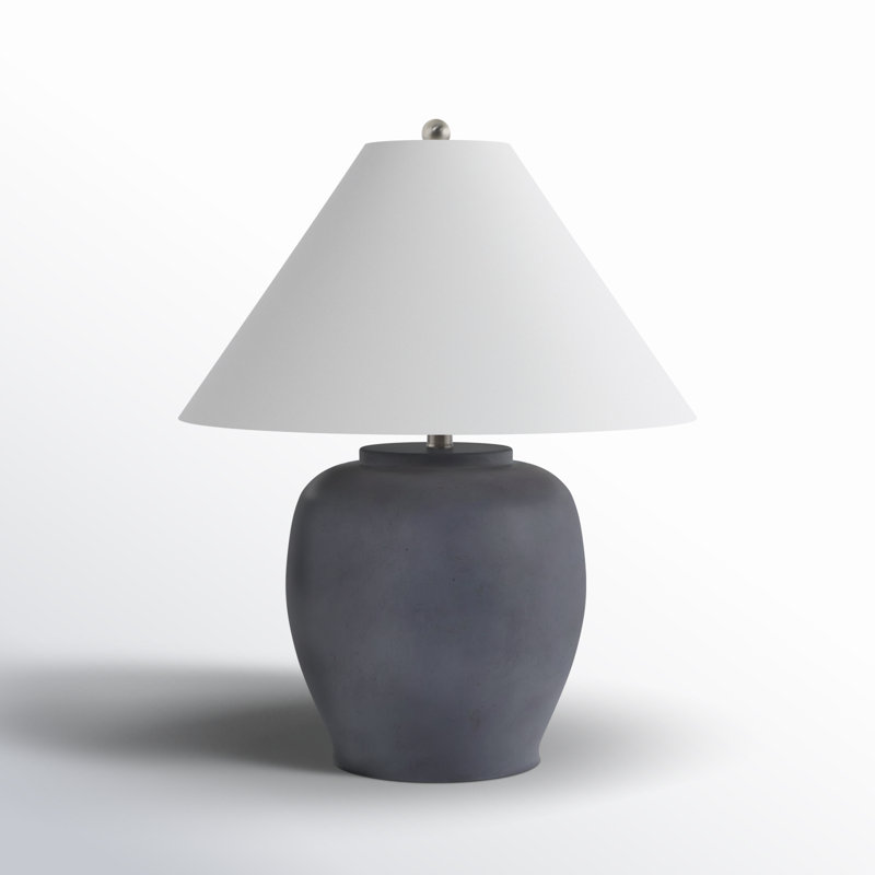 Lampe de table Trini Kiku, Blanc, Gris