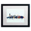 «Jersey City NJ Skyline Blue», impression encadrée-17767777-69487650-40179812