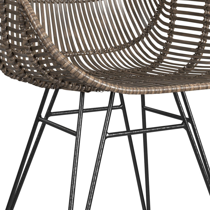 Fauteuil à dossier Windsor brun