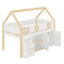 Lit mezzanine bas avec tablettes et armoires