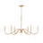 Paquette Mordern Gold 6 Light Chandelier-123223049