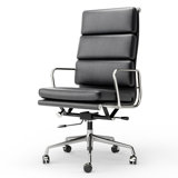 Genuine Leather Office Chair, 400LBS Ergonomic High Back Lumbar Back Support, Conference Chair Desk