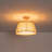 Nyjel 4 - Light Boho Thread Handwoven Tapered Drum Semi Flush Mount