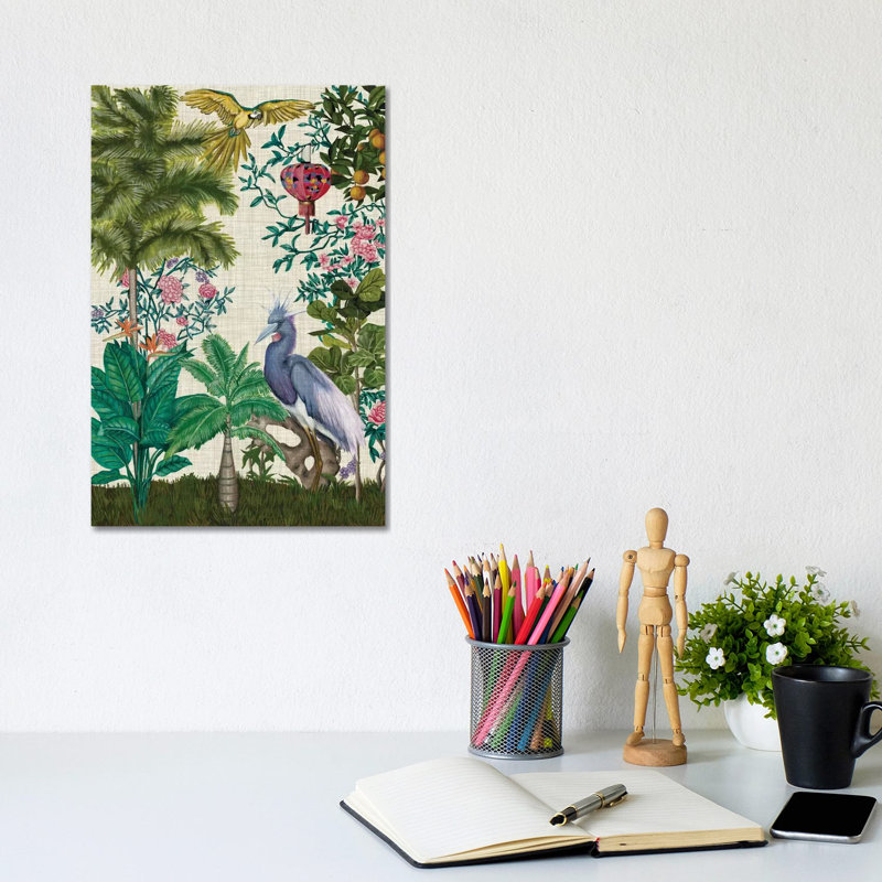 Paradis Chinoiserie I by Naomi McCavitt - Wrapped Canvas Print, 20.32 cm H x 30.48 cm W
