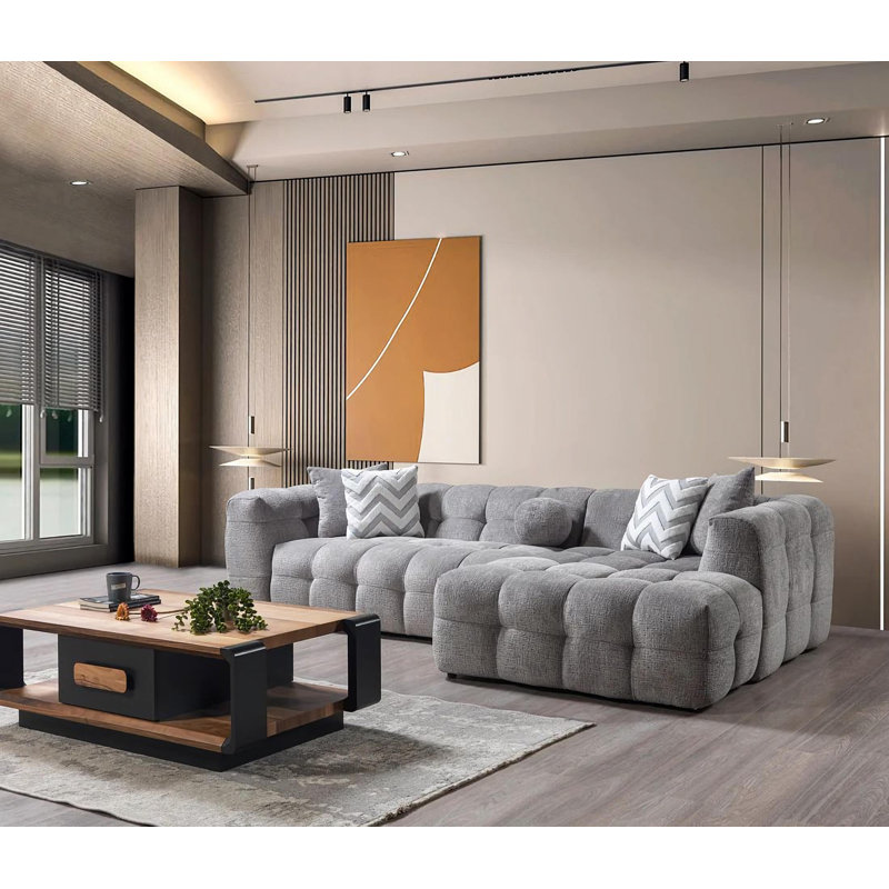 Canapé modulaire Ivon Boucle RAF, Boucle gris