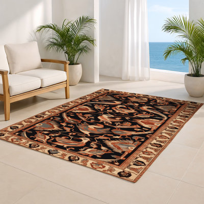 Persian Brown Indoor and Outdoor Area Rug