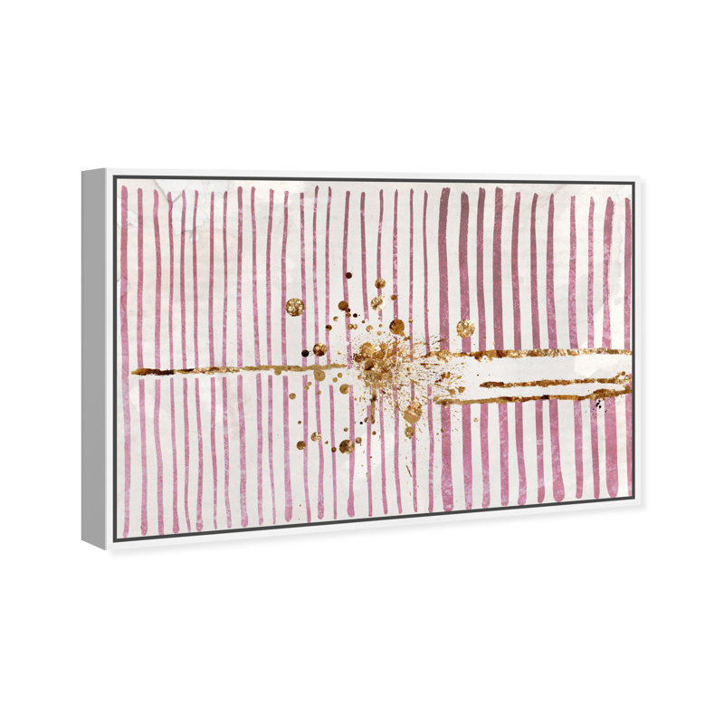Love Force Field - rose - impression, H 20 po x l 30 po, Cadre blanc