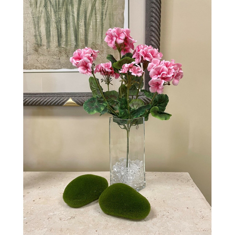Ensemble de 3 plantes à fleurs artificielles, Rose