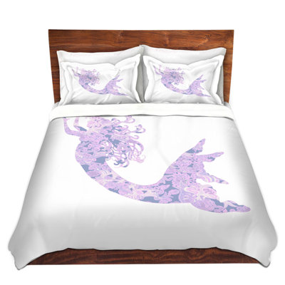  Housses de couette en microfibre Susie Kunzelman Mermaid White Serenity