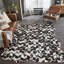 Brooksie Cowhide Geometric Area Rug in Brown/White-1268800283