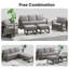 Allcot 75'' Wide Straight Powder Coated Steel Patio Sofa with Cushions-1880975063-1880975062