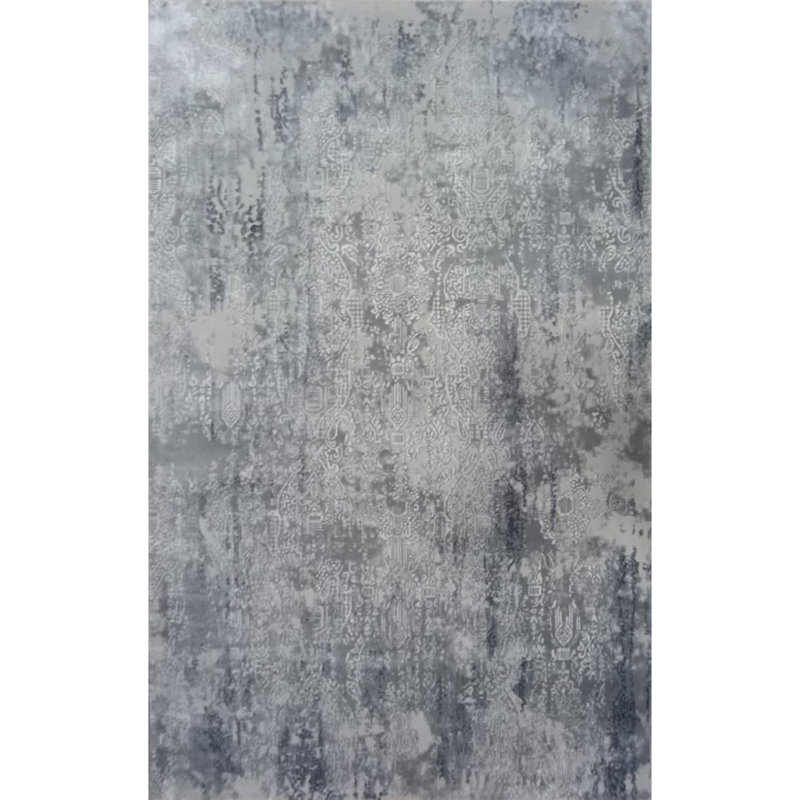 Tapis bleu en polyester Halyn, Rectangle 5 pi 3 po x 7 pi 7 po