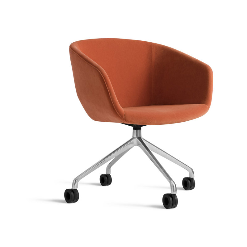 Chaise de travail hôte en velours tempête, Velours cuivre