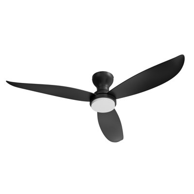 Banks - Ventilateur de plafond à DEL 3 pales 52 po - Finition noire - Type de télécommande