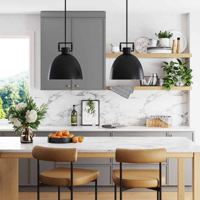 1 - Light Dome Pendant, Black