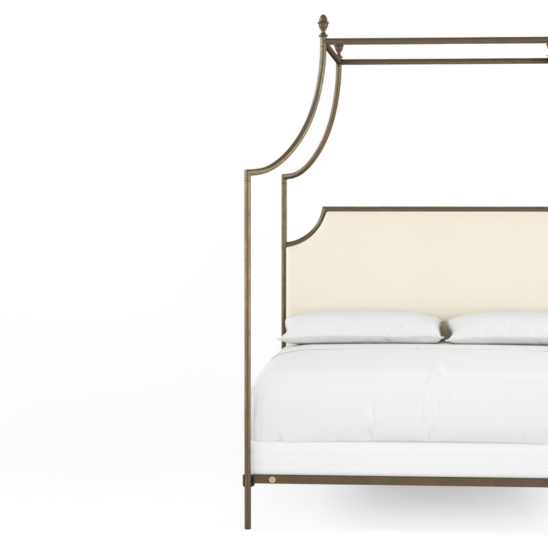 337 Flying Arch Canopy Bed | Complete Canopy, California King, Vintage Champagne/Beige