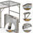3Ft. Patio Rectangular Folding Table-2058359398