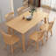 Table de salle à manger rectangulaire en bois d'hévéa massif pour la salle à manger / cuisine-1249292628
