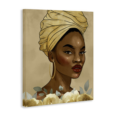 Art mural sur toile «Exhilarating Golden Beauty», conception par Marcus Prime