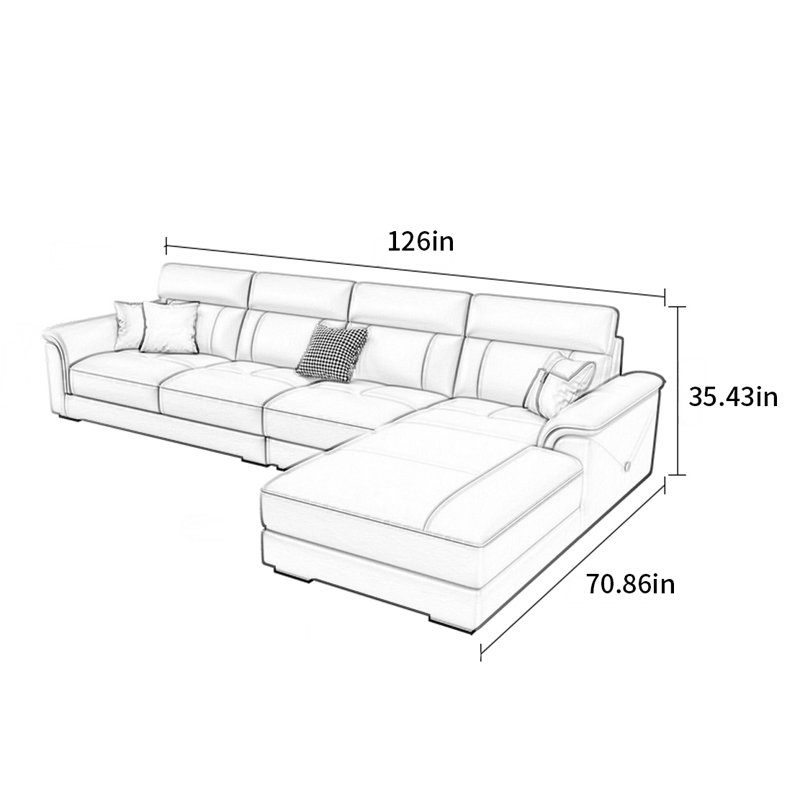 Kennell, 4, H 35,43 po x l 126 po x P 70,86 po