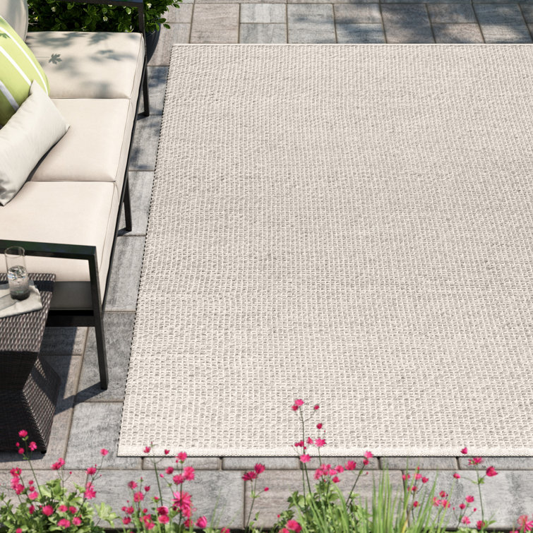 Tapis taupe tissé à plat à la main Dieterich
