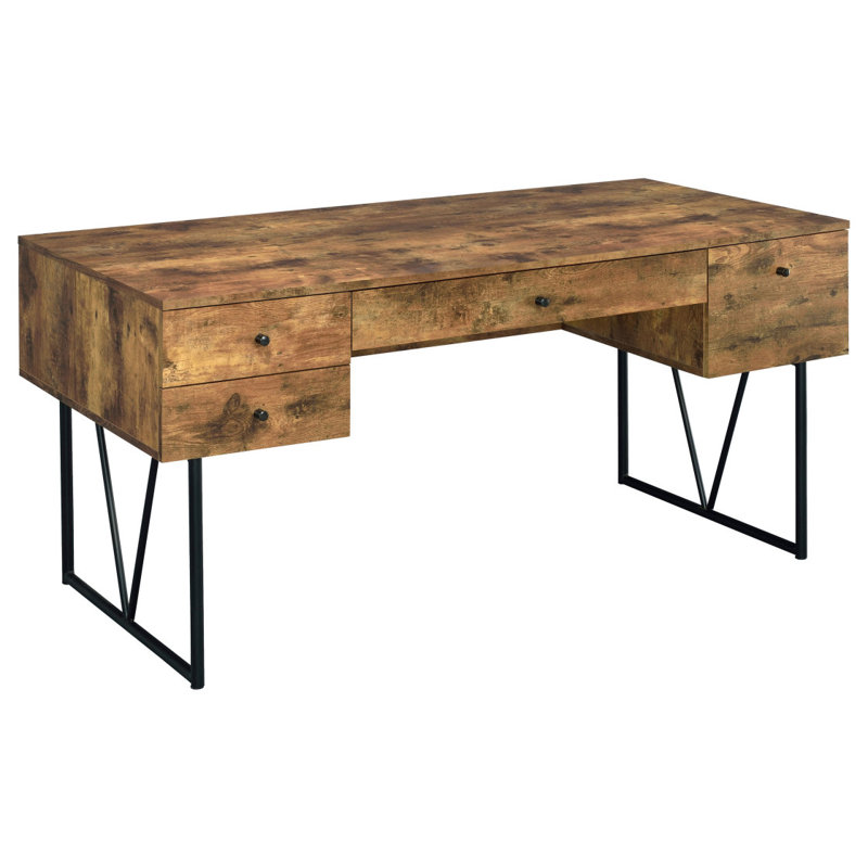 Sonoma Rustic Nutmeg 4-Drawer Writing Desk, Brown