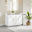 Meuble-lavabo double avec base en bois Gavino-148278212