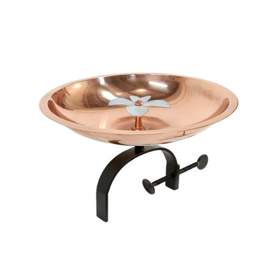 Dogwood Birdbath with Over Rail Bracket