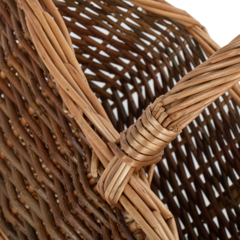 Wicker Laundry Basket with Handles, Large (19cm x 35cm x 42cm)