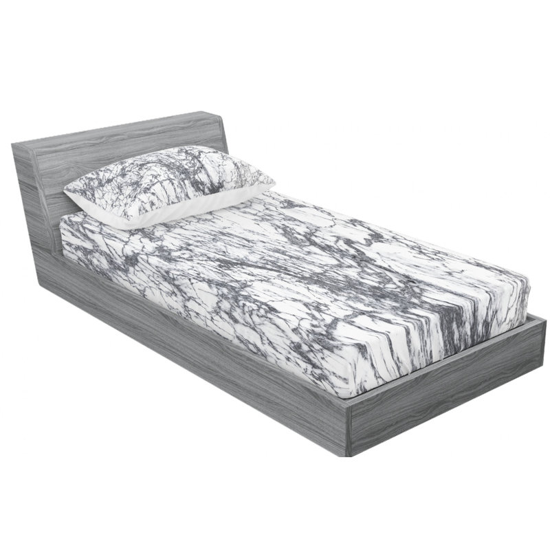 Microfiber Abstract Sheet Set, Twin Sheet Set with Fitted Sheet