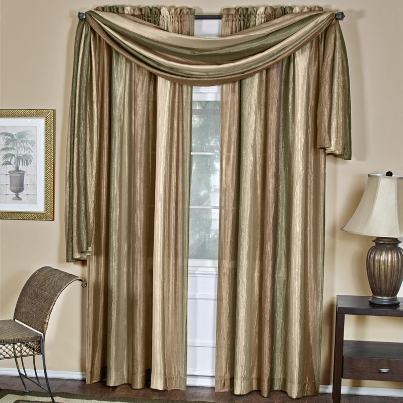 Reasor Semi Sheer Curtain Pair, 50" W x 84" L, Taupe