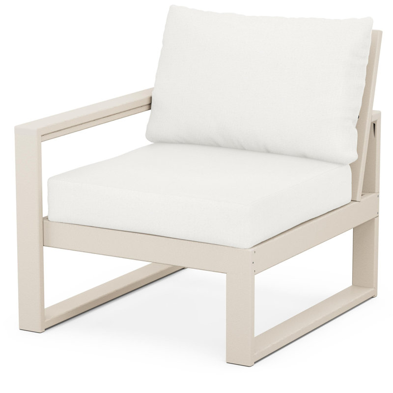 POLYWOOD Outdoor Lounge Chair, Natural Linen, Sand