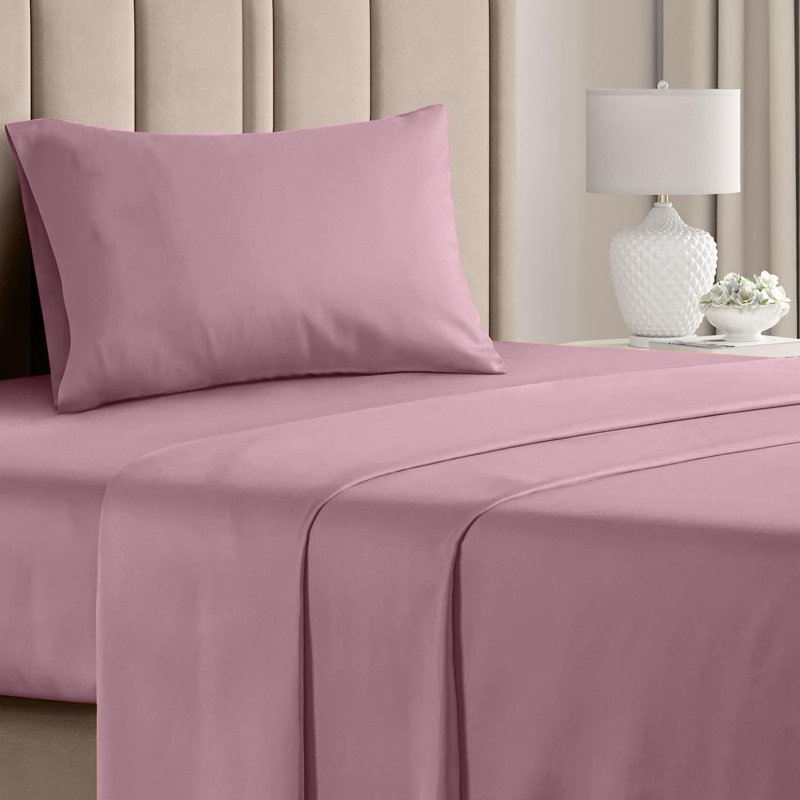  Ensemble de draps en rayonne de bambou 4 pièces Premium Luxury, Ensemble de draps pour taille de lit simple TG ave