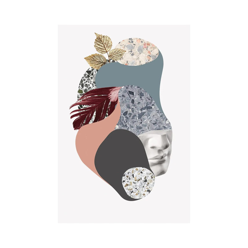 Terazzo Amoebe II by Design Fabrikken - Wrapped Canvas Print, 20.32 cm H x 30.48 cm W