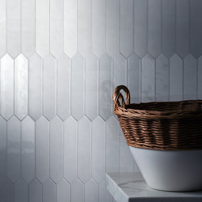 MSI Renzo Glossy Ceramic Picket Wall Tile, Sky