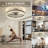 20" Black Led Ceiling Fan With Acrylic Fringe Light, Remote & App, 6 Speeds
