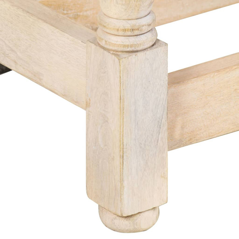 Cummins Round Solid Wood Dining Table, Light Brown
