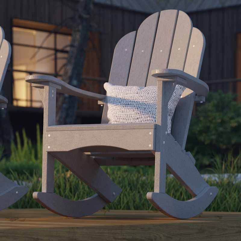 Chaise berçante classique Adirondack, Gris clair