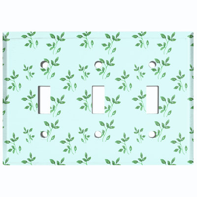 Patterned 3 - Gang Toggle Light Switch Standard Wall Plate