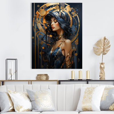 Sapphire Woman Elegance II - Fashion Canvas Art