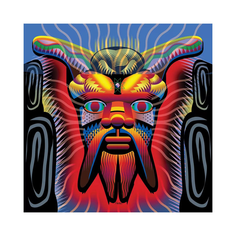 Satyr Mask by Charles Harker - Wrapped Canvas Print, 30.48 cm H x 30.48 cm W