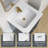 24 In. W. X 22 In. D Solid Surface Resin White Vanity Top Rectangular Single Sink Bathroom Vanity Top In White