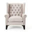 Chaise d'appoint ravissante ornée d'un tissu beige-118039291