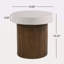 Table d'appoint [plateau antique + cadre naturel]