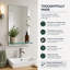 Flat Wall Mirror with Shelves