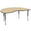 Table d'activité thermofusionnée avec pieds réglables 48 po x 72 po - Érable / noir-124894498